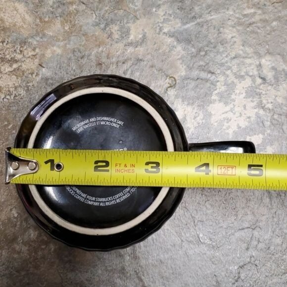 2019 Starbucks 12oz Cup Mug CERAMIC Coffee Tea Hot Cocoa Hammered Gunmetal - Picture 5 of 11